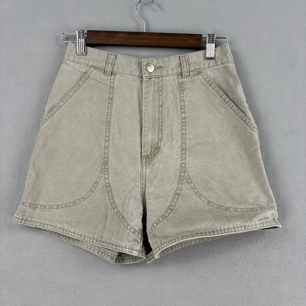 Vintage Patagonia Stand Up Shorts Womens 8 Beige Canvas Utility High Rise Hiking